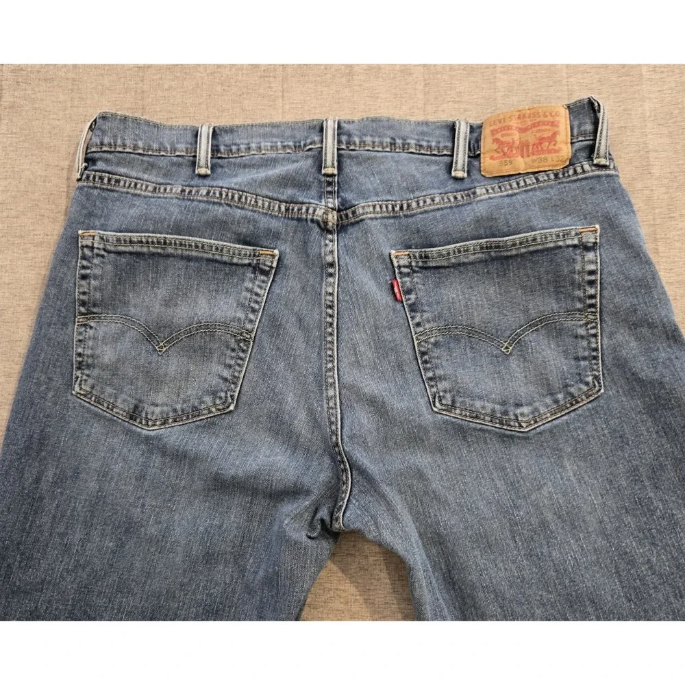Men's Jeans Levi's 559 Denim Relaxed Straight Medium Wash Distressed 40